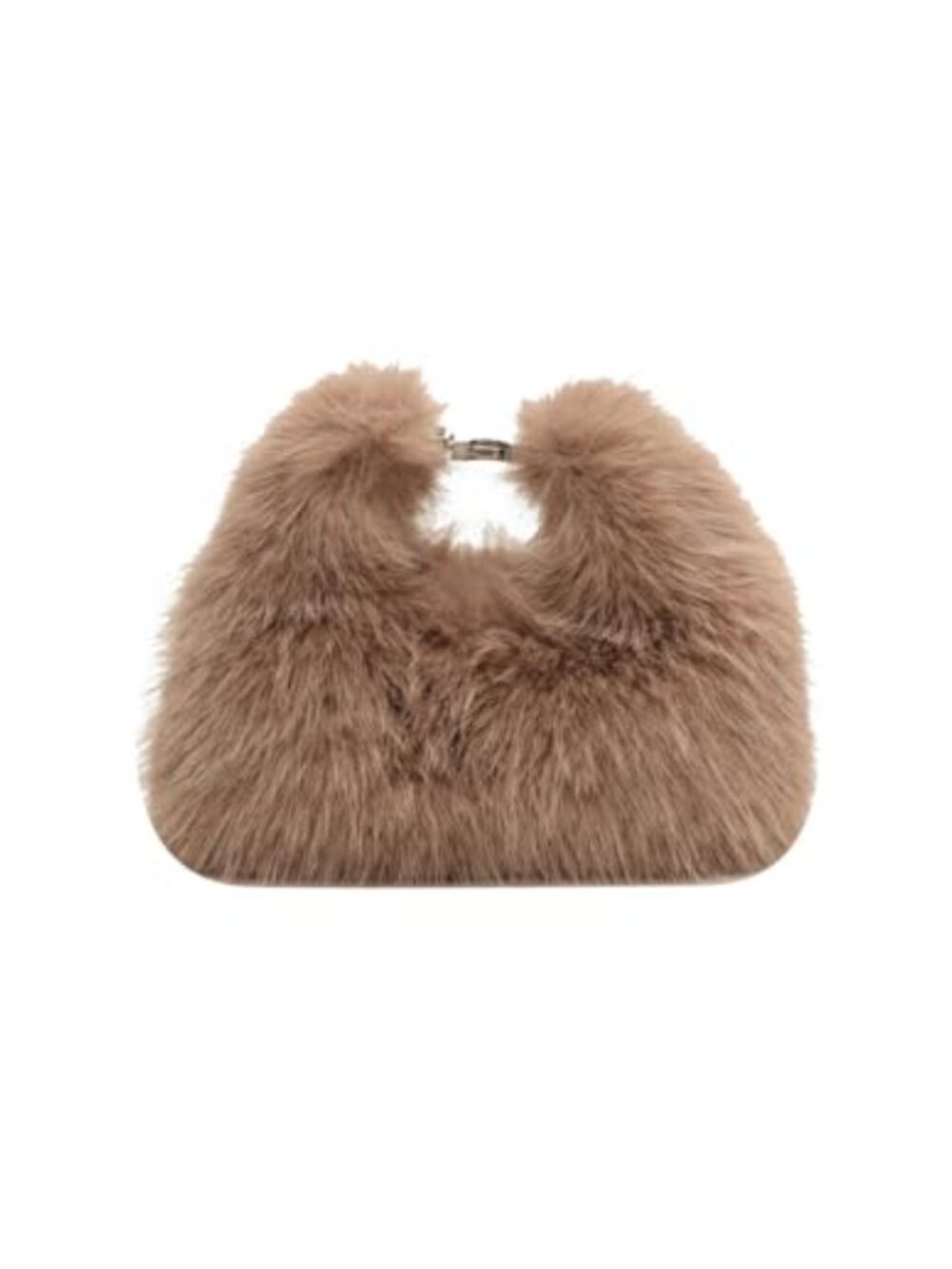 Faux Fox Fur Clutch Bag Mini Furry Evening Bag Plush Crossbody Hobo Handbag